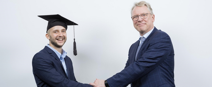 Dr. Gonçalo Mordido und Prof. Dr. Christoph Meinel (Foto: HPI/K. Herschelmann) 