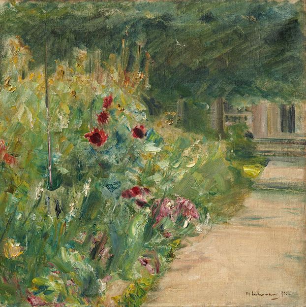  Max Liebermann Blumenstauden am Gärtnerhäuschen nach Osten, 1923 