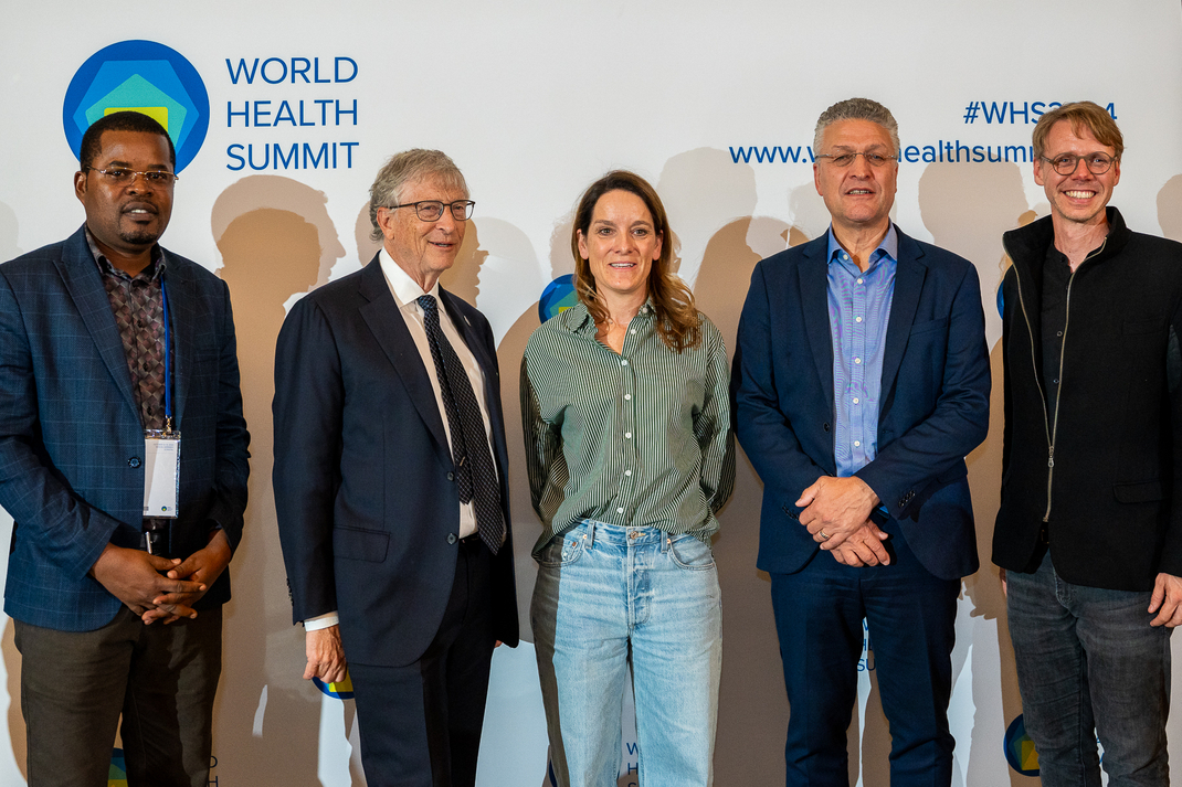 An image from the World Health Summit 2024, including Christoph Lippert and Lothar H. Wieler and Bill Gates.