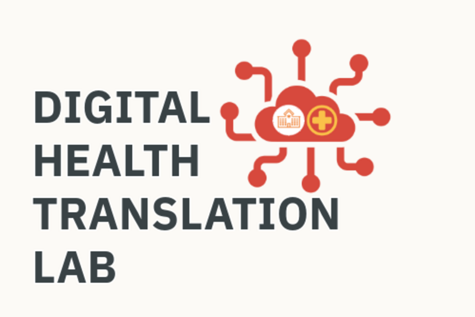 Icon and Text Typography "Digital Health Translation Lab"