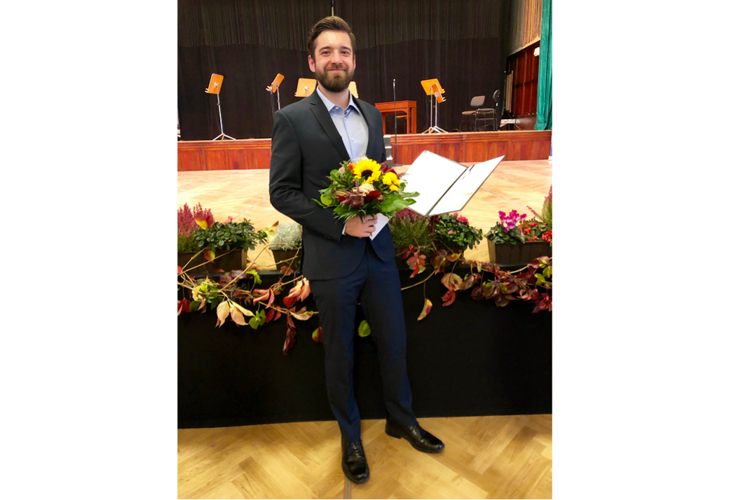 Maximilian Katzmann at his best thesis ceremony