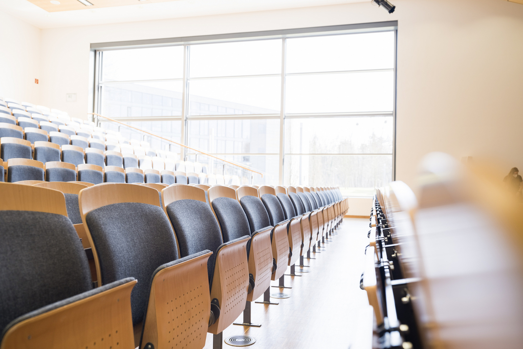 Seating rows in the lecture hall