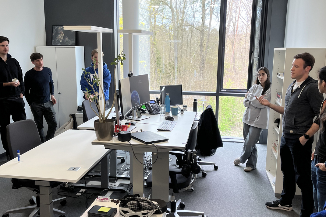 At our first meeting we made an office tour and each PhD student showed his/her workplace and talked about his/her research