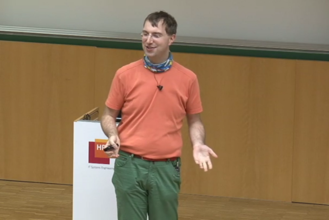 Timo Kötzing giving a talk