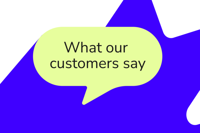 Graphic testimoial customer feedback