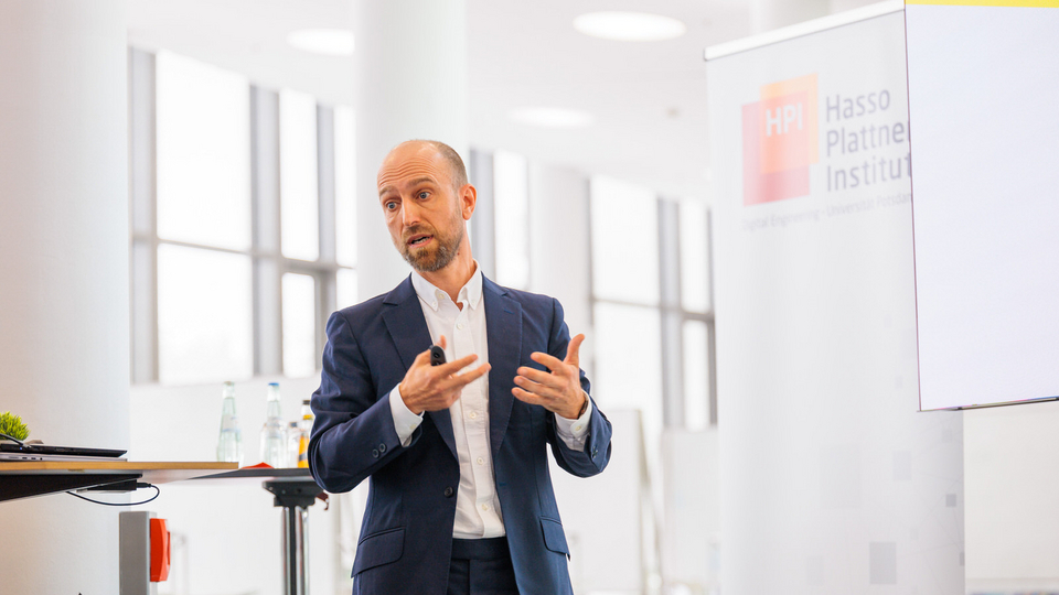 Besuch von Bundeskanzler Olaf Scholz am Hasso Plattner Institut Potsdam am 23.08.2024