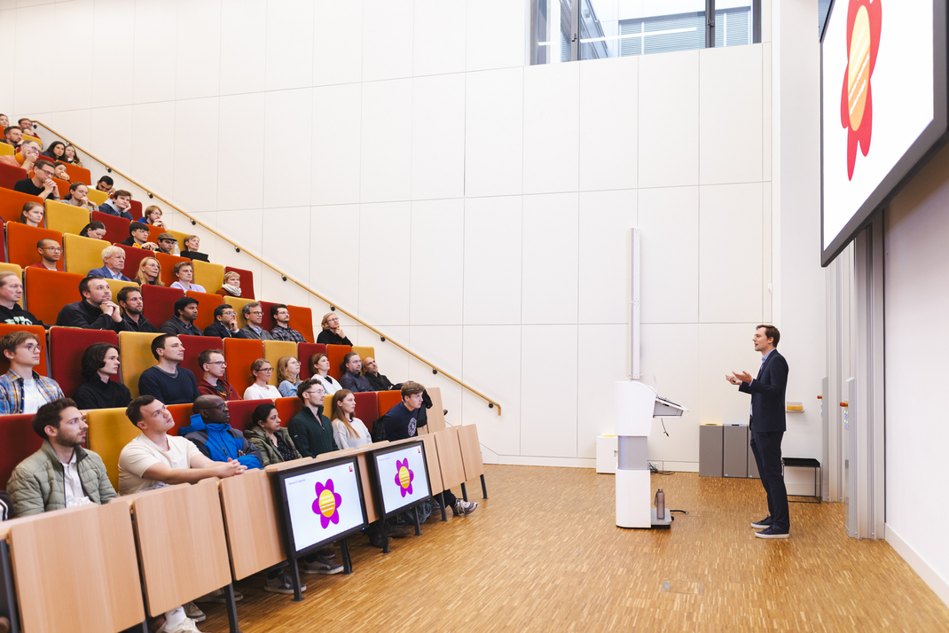 HPI Antrittsvorlesung von Prof. Dr. Niclas Böhmer, Head of Algorithmic Decision Making and Society, Hasso-Plattner-Institut, 16.10.25, Potsdam, Deutschland, Foto: Nicole Krüger