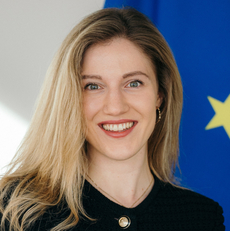 Portrait of AI@HPI Speaker and Legal and Policy Officer in Unit AI Regulation and Compliance, AI Office, European Commission, Laura Jugel