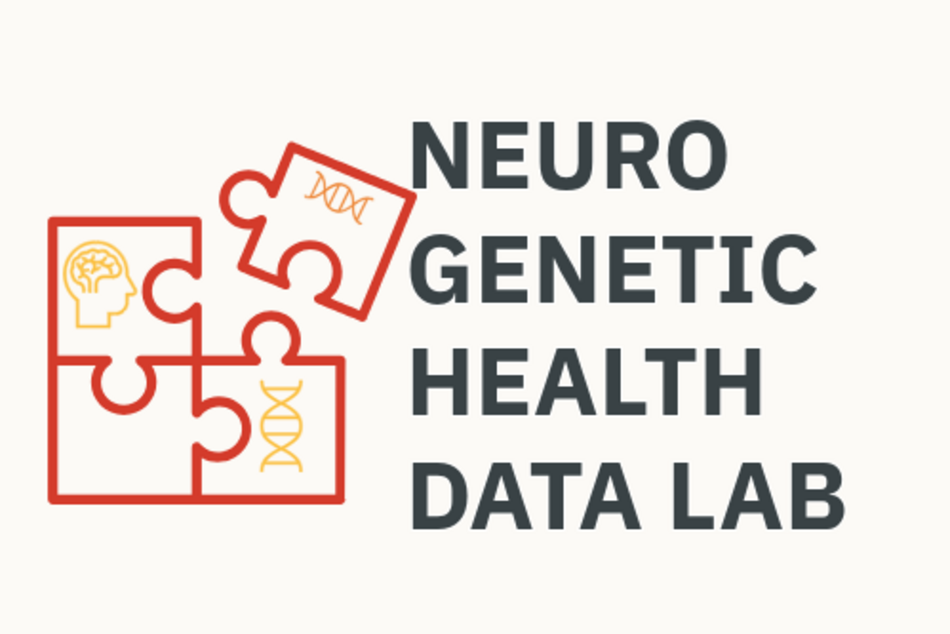 Icon and Text Typography "Neurogenetic Health Data Lab"