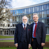 Dr. Vinton Cerf und Prof. Meinel auf dem openHPI-Forum 2019