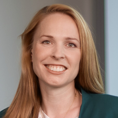 Portraitfoto of the Head of Staff Unit for Care at gematik GmbH, Dr. Johanna Ludwig