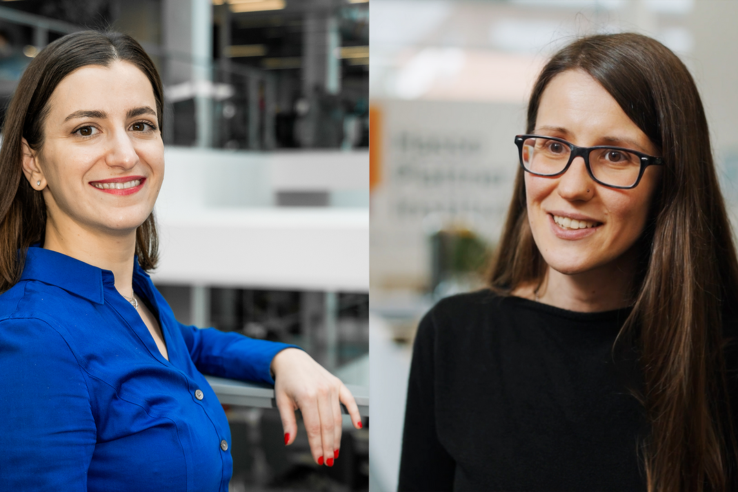Portraits of Prof. Dr. Eleni Tzirita Zacharatou and Prof. Dr. Sandra Wachter 