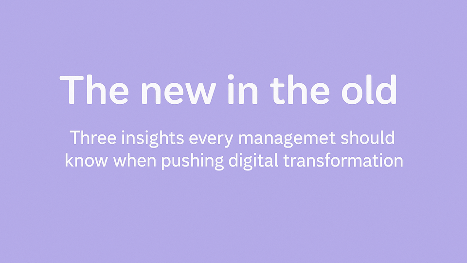 Article on The new in the old