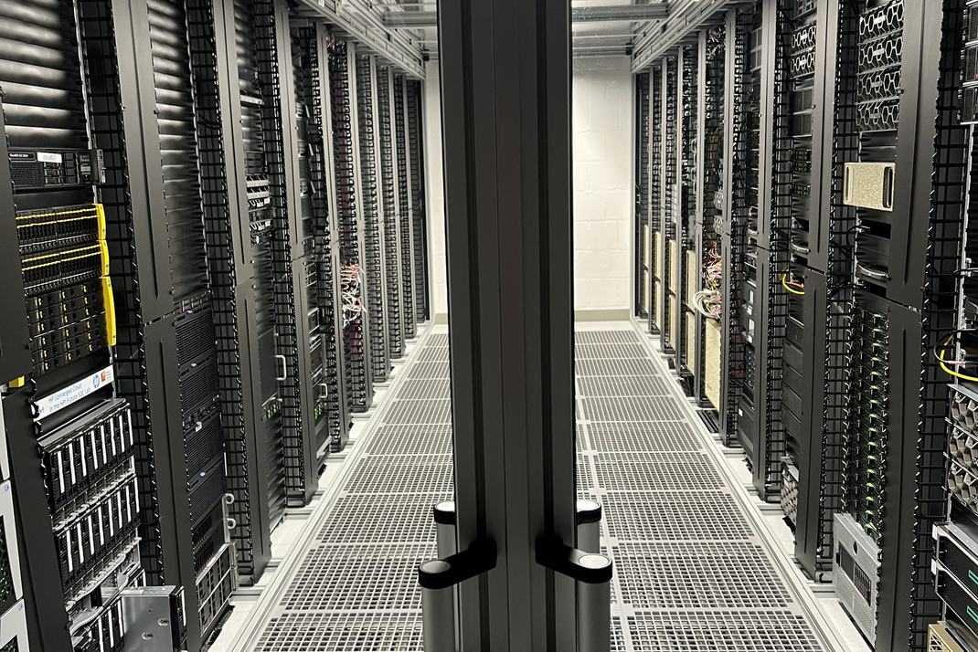 The HPI Data Center is in a well air and heat regulated room.