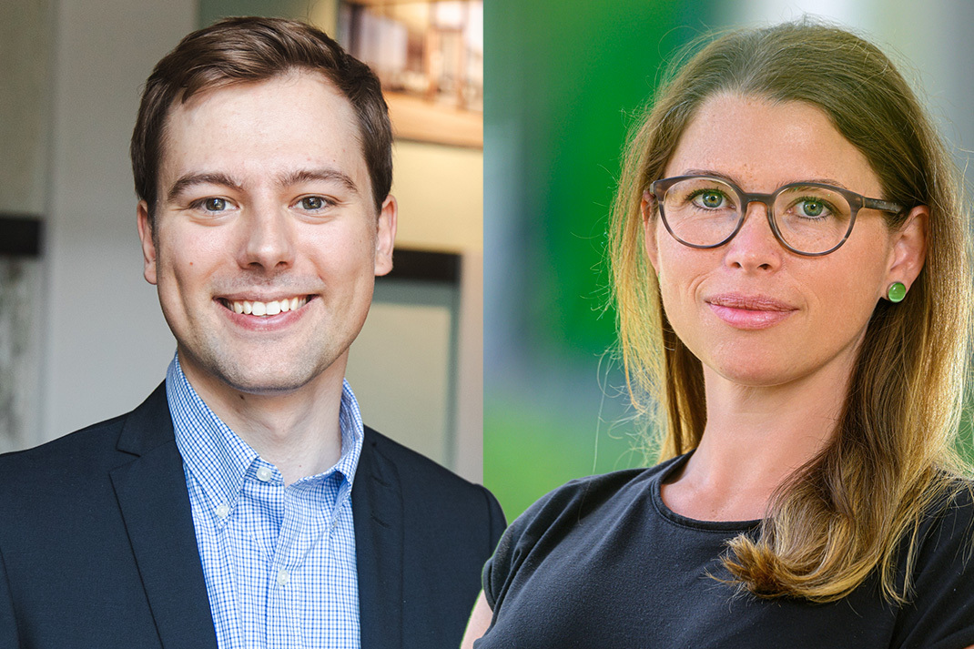 Portraits of the new Porfessors at the HPI: Niclas Böhmer and Helene-Kretzmer