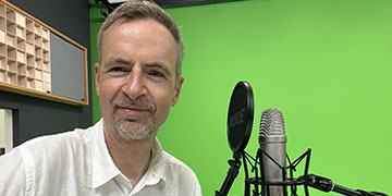 Martin Talmeier im Podcaststudio