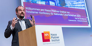 Prof. Christian Dörr bei der Potsdamer Konferenz für Nationale Cybersicherheit 2023